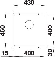 BLANCO SUBLINE 400-U antracit exc.n. - Image 3