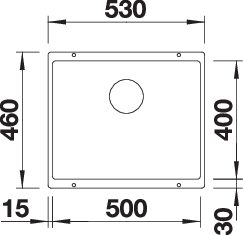 BLANCO SUBLINE 500-U antracit exc.n. - Image 3