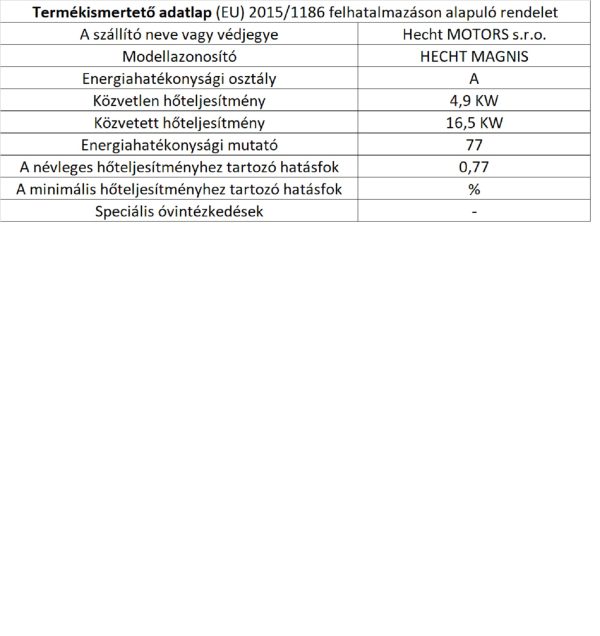 Hecht MAGNIS VÍZTERES KANDALLÓKÁLYHA - Image 3