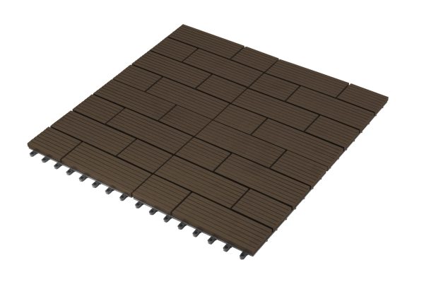 G21 Samoa WPC burkolócsempe, indiai teak színben 2,3x30x30 cm - Image 2