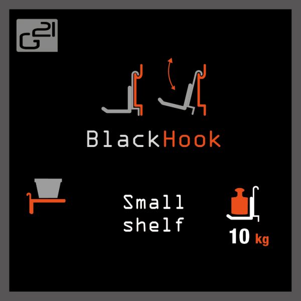 G21 BlackHook small shelf akasztó rendszer 60 x 10 x 19,5 cm - Image 6
