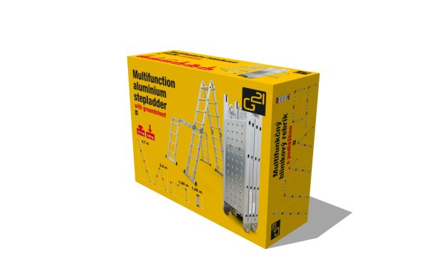 G21 GA-SZ-4x3-3,7M többfunkciós ALUMINIUM létra + dobogó - Image 6