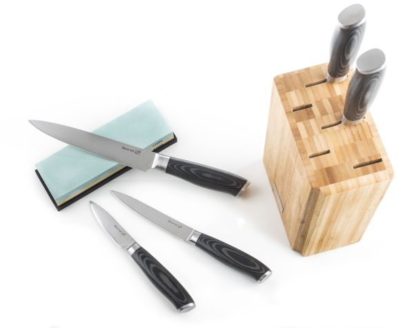 G21 Gourmet  Damascus bambusz késtartó - 5 késnek - Image 3