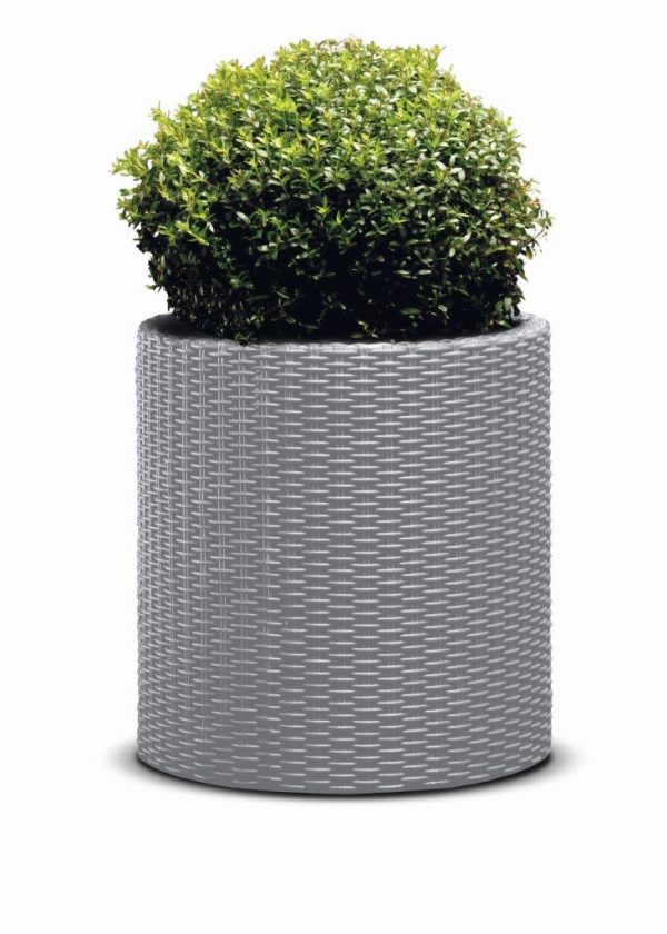 Keter Cylinder L virágcserép Silver Grey - Image 2