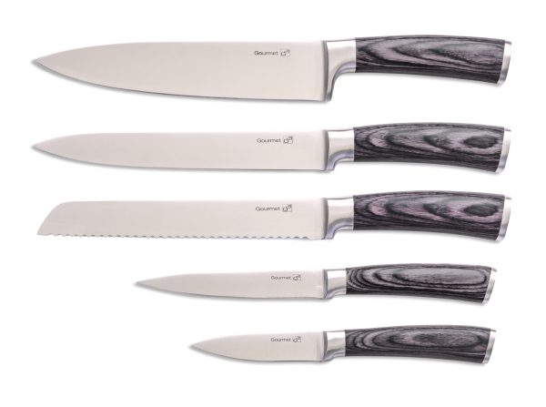 Késkészlet G21 Gourmet Rustic 5 db + bambusz késtartó - Image 2