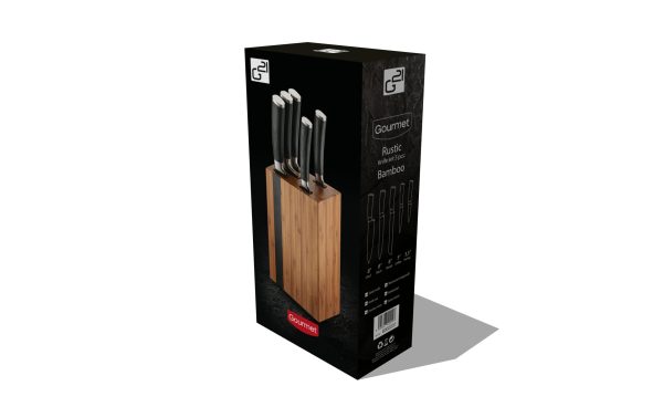 Késkészlet G21 Gourmet Rustic 5 db + bambusz késtartó - Image 10