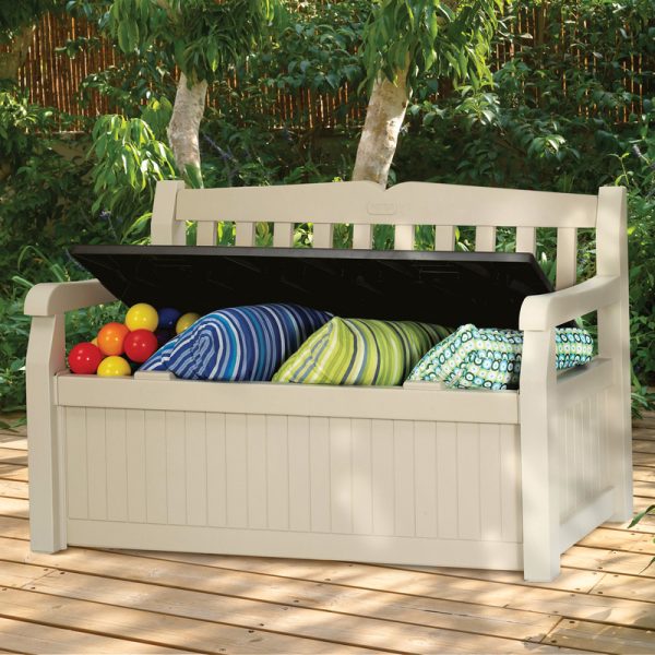 Keter Eden Garden Bench 265L kerti pad, bézs - Image 3