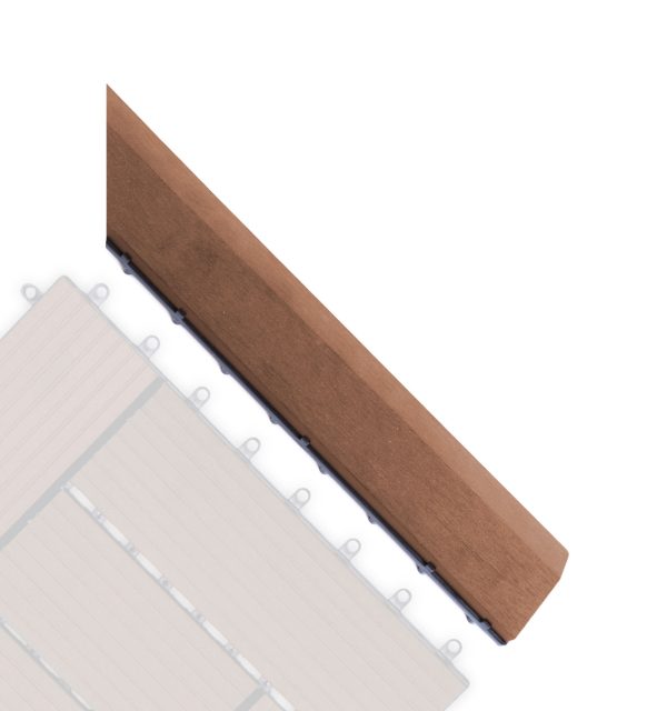 G21 Cseresznye átvezető profil a WPC burkolócsempékhez, 38,5 x 7,5 cm sarok (jobb)