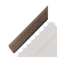 G21 Indiai teak átvezető profil a WPC burkolócsempékhez, 38,5 x 7,5 cm sarok (bal)