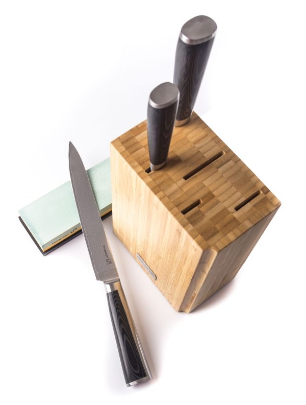 Késkészlet G21 Gourmet Premium 3 db bambusz késtartóban + csiszolókő - Image 2
