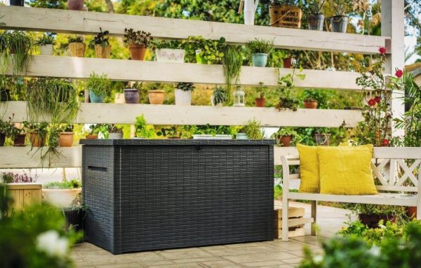Keter Java 850 L rattan kerti box, grafit - Image 3