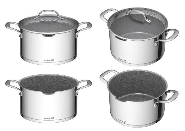 G21 Gourmet Miracle edénykészlet, egy fazékkal több, 11 darabos, rozsdamentes acél/greblon - Image 5