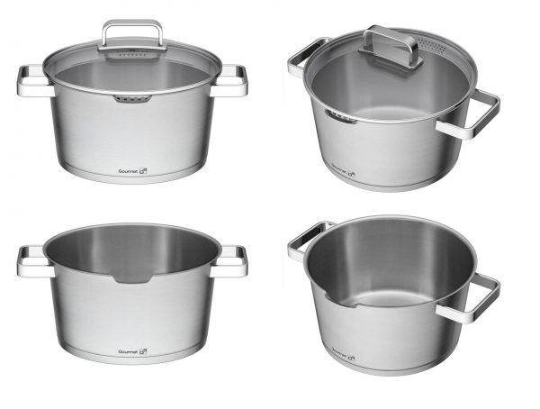 G21 Gourmet Magic edénykészlet extra fazékkal, 11 darabos, rozsdamentes acél - Image 5