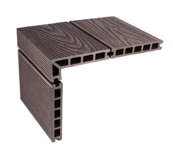 G21 kültéri burkolólap, 2,5 x 14,8 x 300 cm, Dark Wood, WPC - Image 7