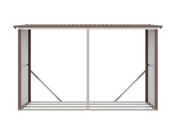 G21 WOH 682 tüzifa tároló - 302 x 119 cm, barna - Image 2