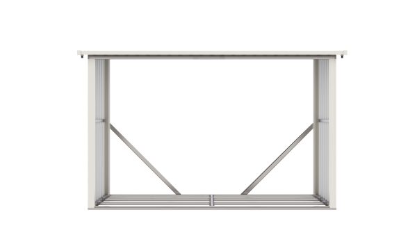 G21 WOH 335 tüzifa tároló - 242 x 89 cm, szürke - Image 2