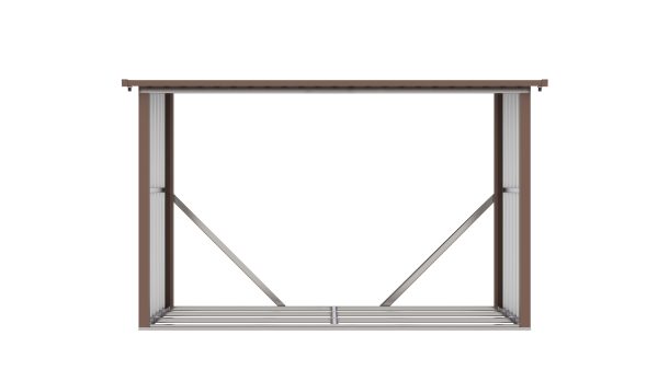 G21 WOH 335 tüzifa tároló - 242 x 89 cm, barna - Image 2