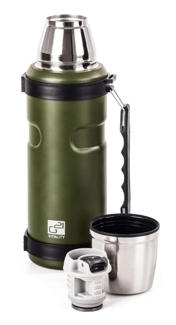 G21 ivópalack, 1000 ml, khaki zöld, fogantyúval - Image 2