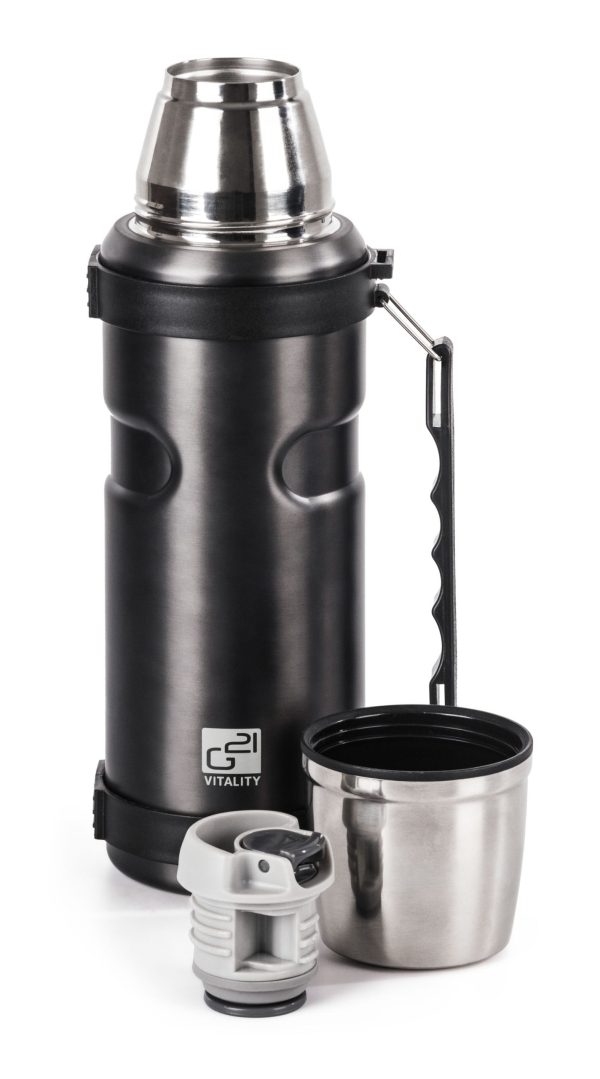 G21 ivópalack, 1000 ml, acélszürke, fogantyúval - Image 2