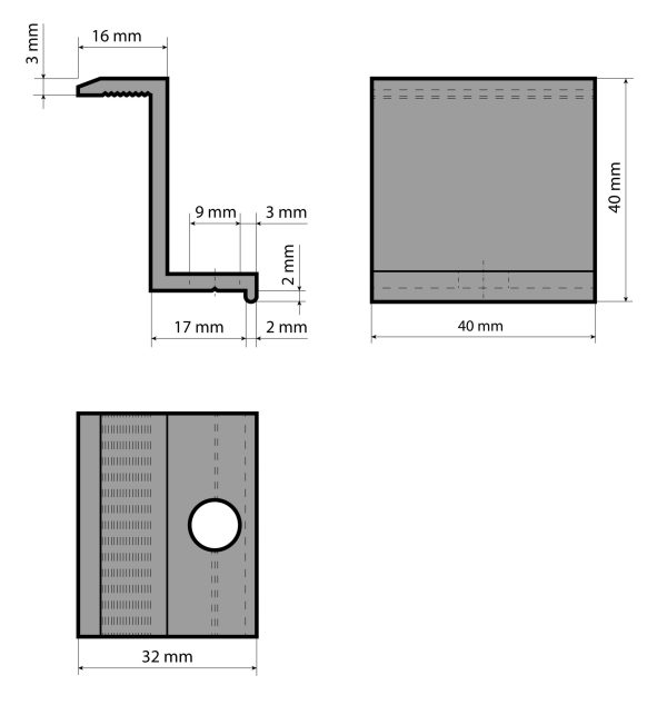 G21 napelem leszorító szélső ezüst, 35 mm panelhez - Image 3