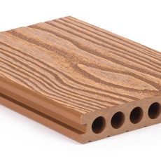 G21 kültéri burkolólap 2,5 x 14,8 x 400 cm, Light Wood kerek lyukakkal, WPC