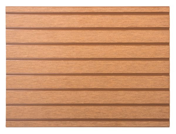 G21 kültéri burkolólap 2,5 x 14,8 x 400 cm, Light Wood kerek lyukakkal, WPC - Image 5