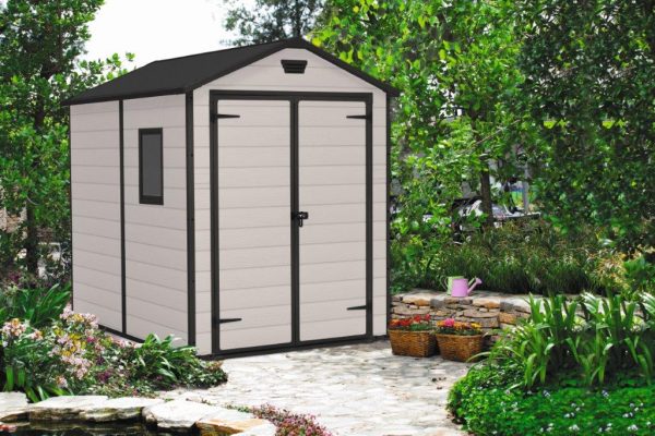 Keter MANOR 6 x 8 DD kerti tároló bézs, padlóval - Image 2