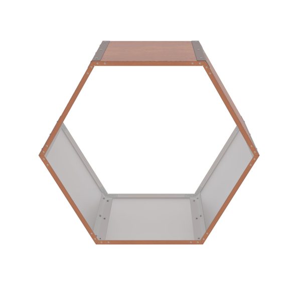Tüzifa tároló G21 HEX 53 - 92 x 60 cm, barna - Image 2