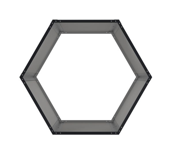 Tüzifatároló G21 HEX 53 - 92 x 60 cm, antracit - Image 2
