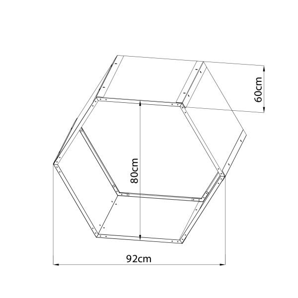 Tüzifatároló G21 HEX 53 - 92 x 60 cm, antracit - Image 5