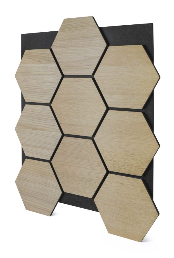 Akusztikus panel G21 81,5x66,5x2,1 cm méhsejt alakú, natúr tölgyfa - Image 2