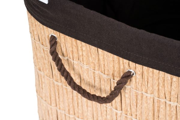 G21-es 150 literes szennyeskosár elválasztókkal, rattan utánzat, barna betéttel - Image 7