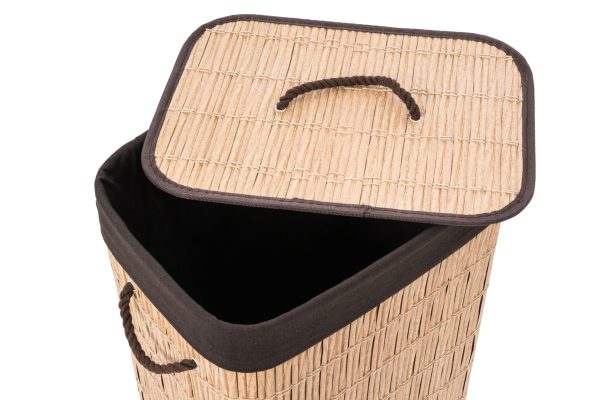 G21 szennyeskosár 72 l, rattan utánzat, barna betéttel - Image 6
