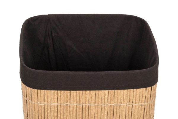 G21 szennyeskosár 72 l, rattan utánzat, barna betéttel - Image 7