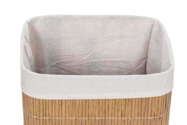 G21 szennyeskosár 72 l, rattan utánzat, fehér betéttel - Image 7