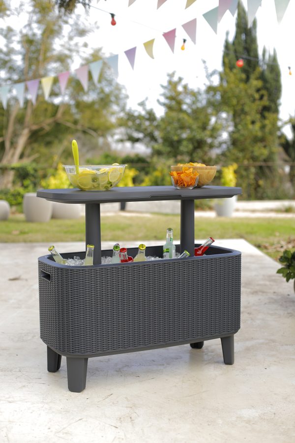 Kerti asztal Keter Bevy Bar Cool grafit rattan - Image 3