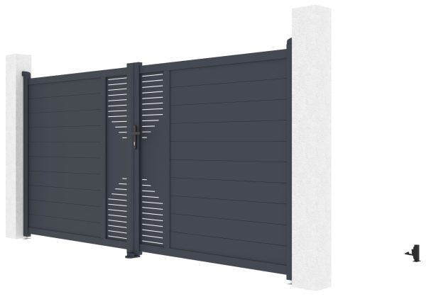 G21 Marion 350x173 cm kétszárnyú kapu, antracit - Image 2