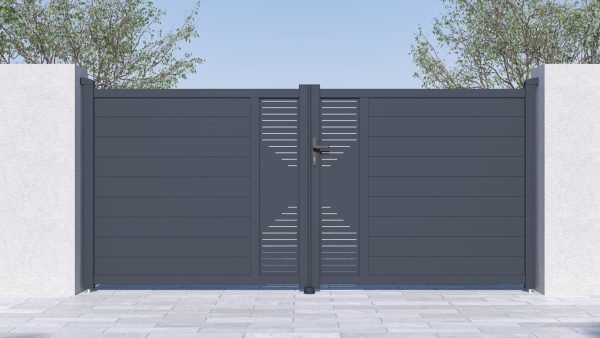 Kapu G21 Marion 350x158 cm kétszárnyú, antracit színű - Image 5