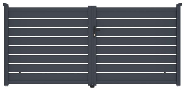 Kapu G21 Reno 350x158 cm kétszárnyú, antracit színű