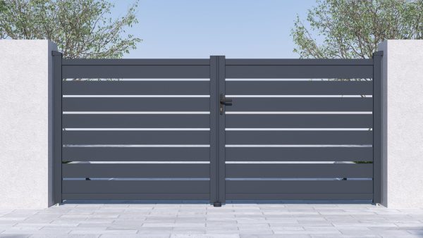 Kapu G21 Reno 350x158 cm kétszárnyú, antracit színű - Image 5