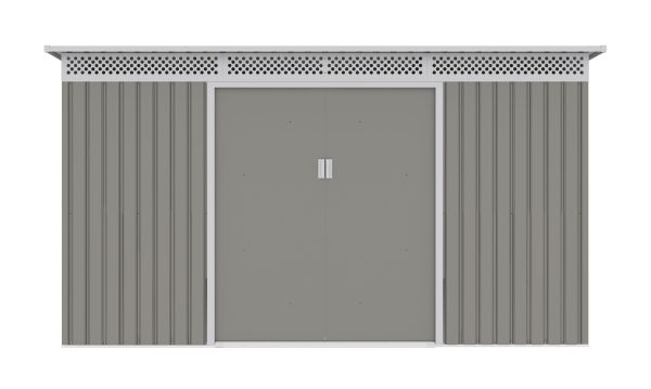 Kerti ház G21 GRAH 700 - 340 x 206 cm, metál szürke - Image 3