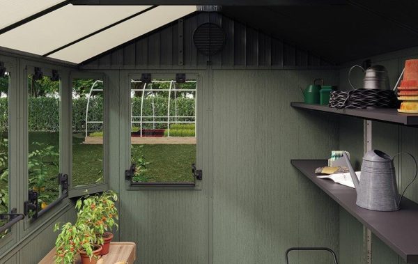 Kerti ház Keter Potting Shed 2 az 1-ben zöld, padlóval - Image 6