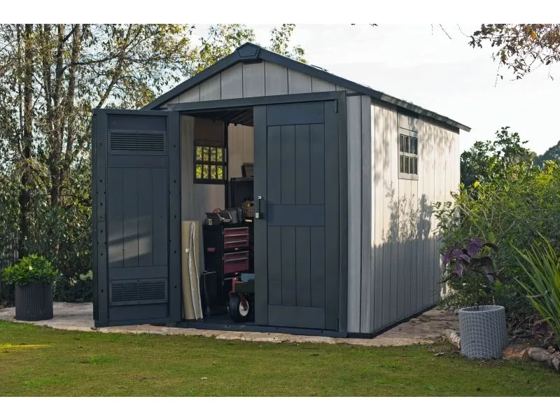 Keter Oakland kerti szerszámos ház, barnás szürke-grafit színben - 228701 - Image 3