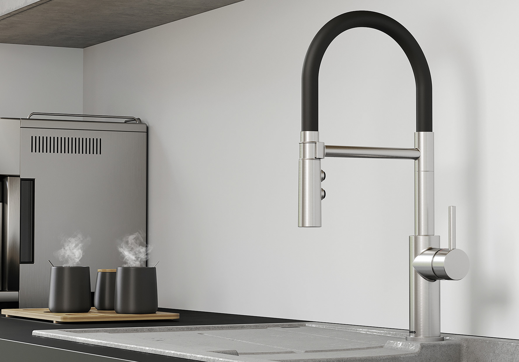 Blanco CATRIS-S Flexo PVD steel flexibilis csöves konyhai álló mosogató csaptelep – 525792 - Image 2