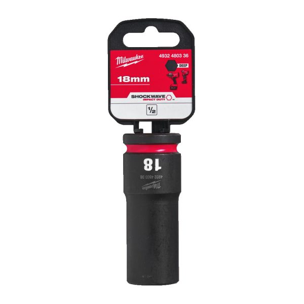 Milwaukee 1/2' Dugókulcs hatlapú 78 mm gépi, hosszú, 18 mm - 1 db