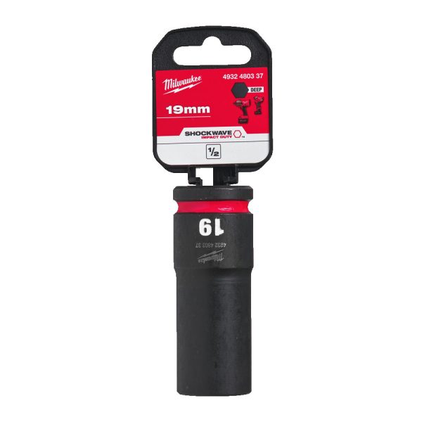 Milwaukee 1/2' Dugókulcs hatlapú 78 mm gépi, hosszú, 19 mm 1 db