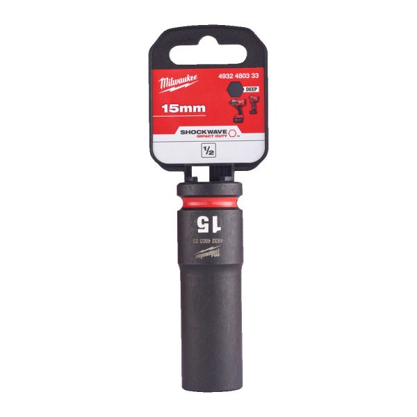 Milwaukee 1/2' Dugókulcs hatlapú 78 mm gépi, hosszú, 15 mm - 1 db