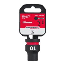 Milwaukee 1/2' Dugókulcsbetét hatlapú, gépi, rövid 10 mm - 1 db