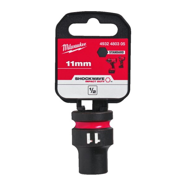 Milwaukee 1/2' Dugókulcsbetét hatlapú, gépi, rövid 11 mm - 1 db