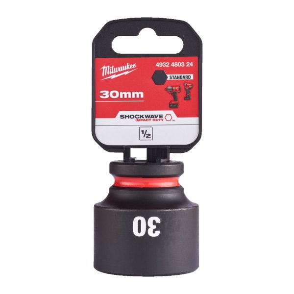 Milwaukee 1/2' Dugókulcsbetét hatlapú, gépi, rövid 30 mm - 1 db